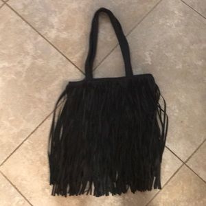 Black fringe purse